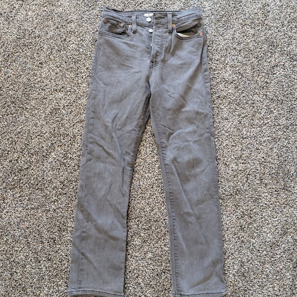 Levi's Wedgie Straight Grey Wash Women's Size 27 - Picture 1 of 4